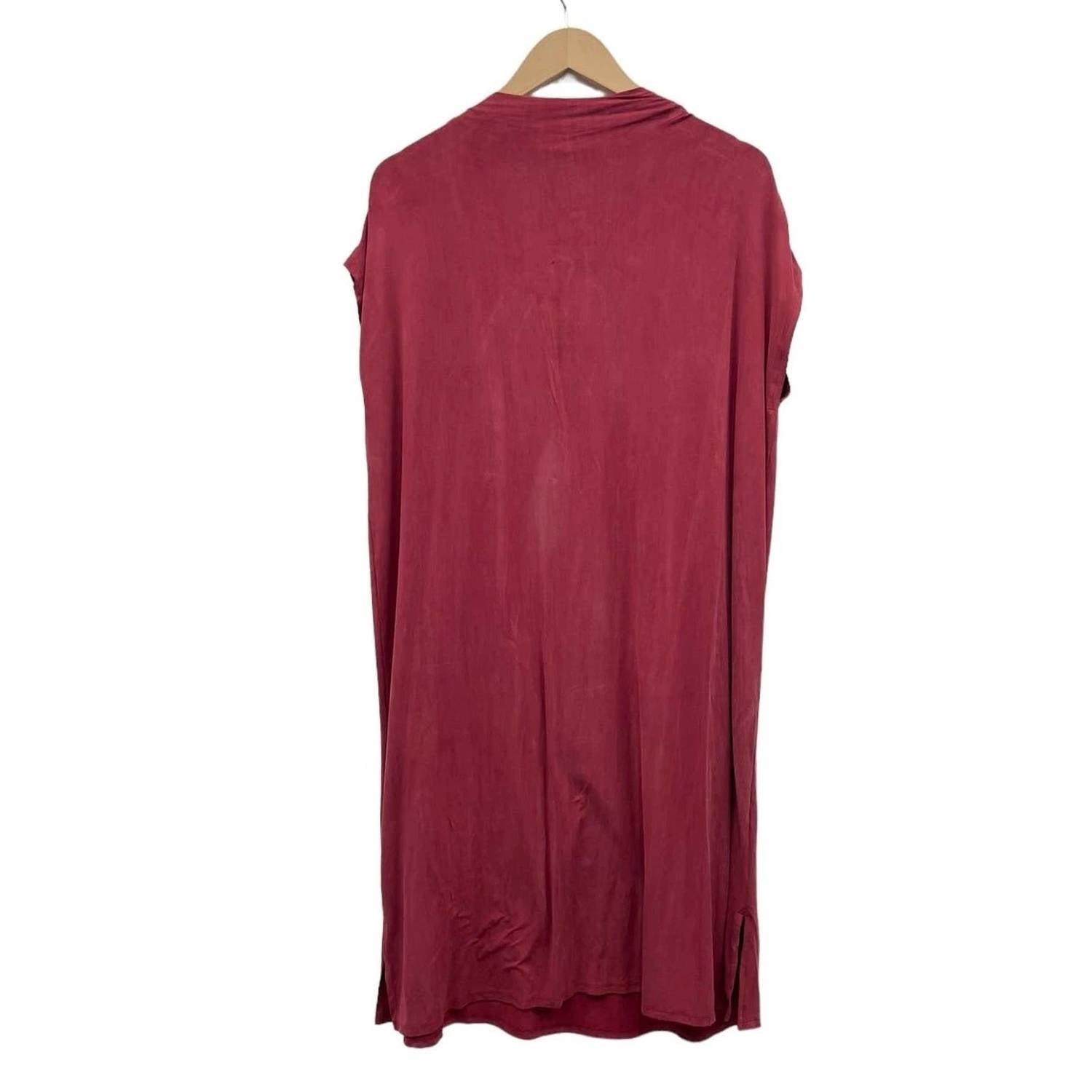 Eileen Fisher - Sueded Cupro Knit Funnel Neck Dress