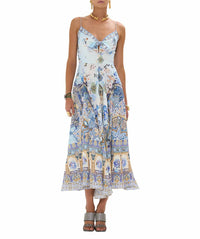 Camilla - Tie Front Long Dress