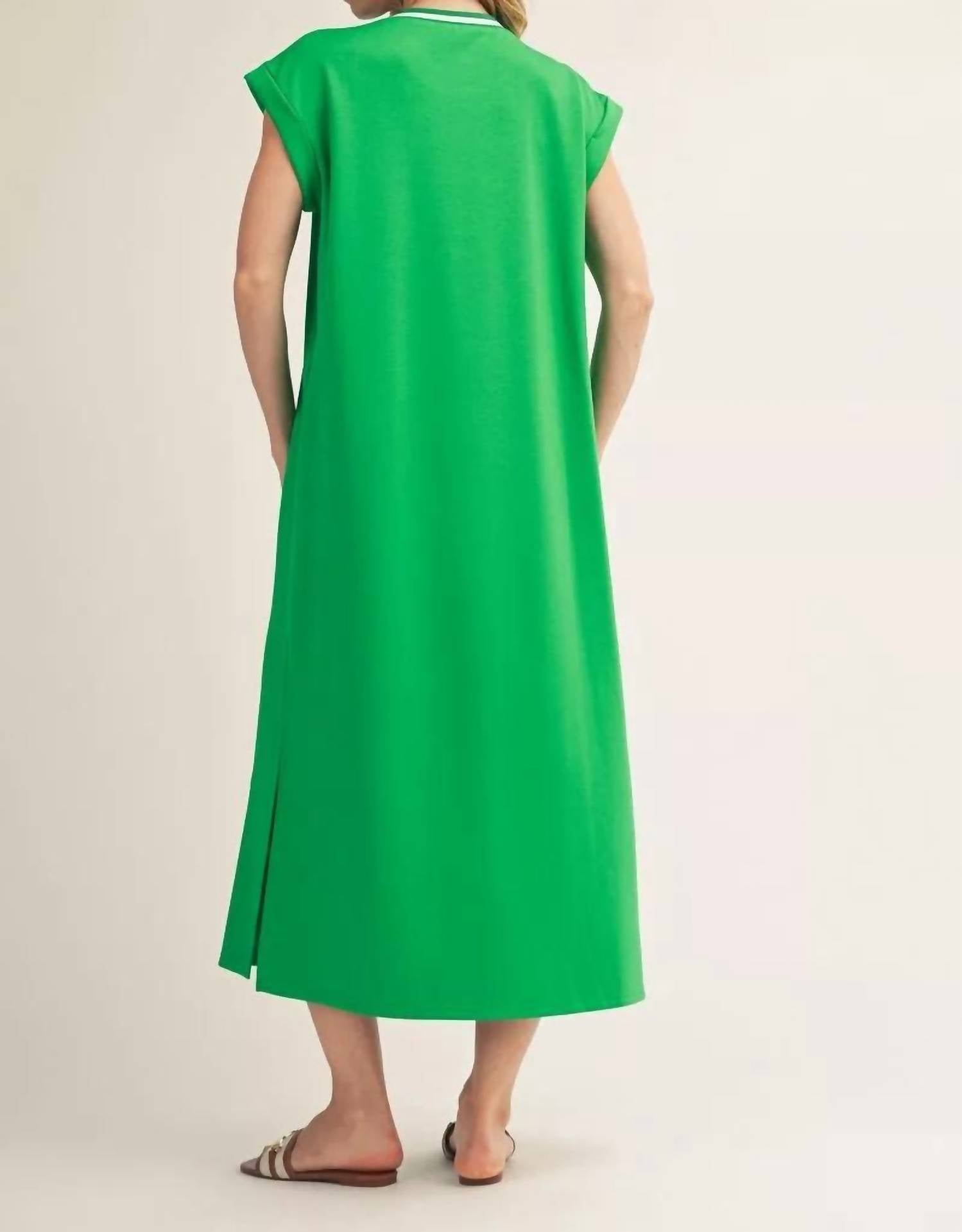 Jodifl My Identity Maxi Dress in kelly green - women's dress - detail view