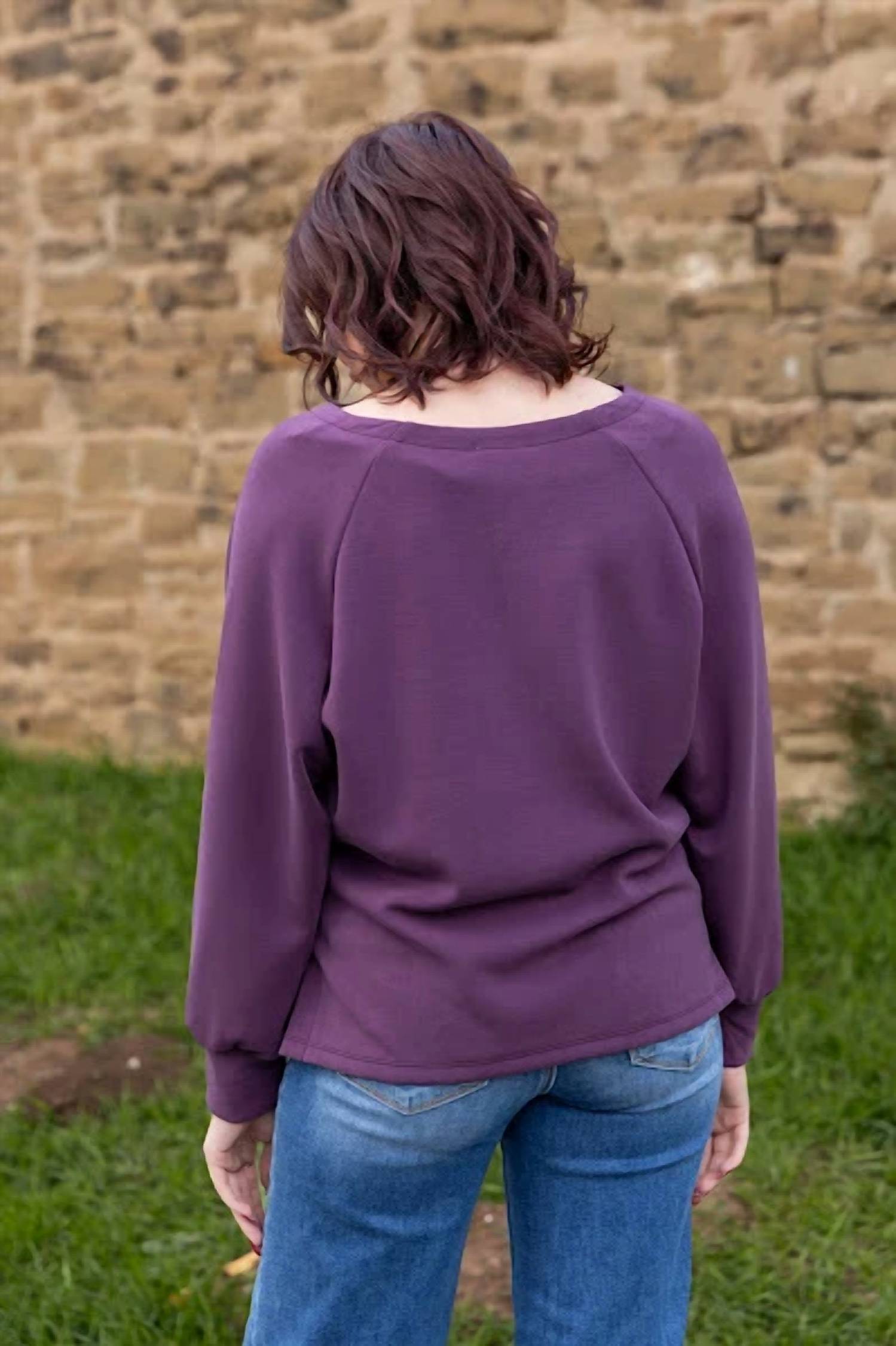 Yelete - Sofie Soft Raglan Long Sleeve Top