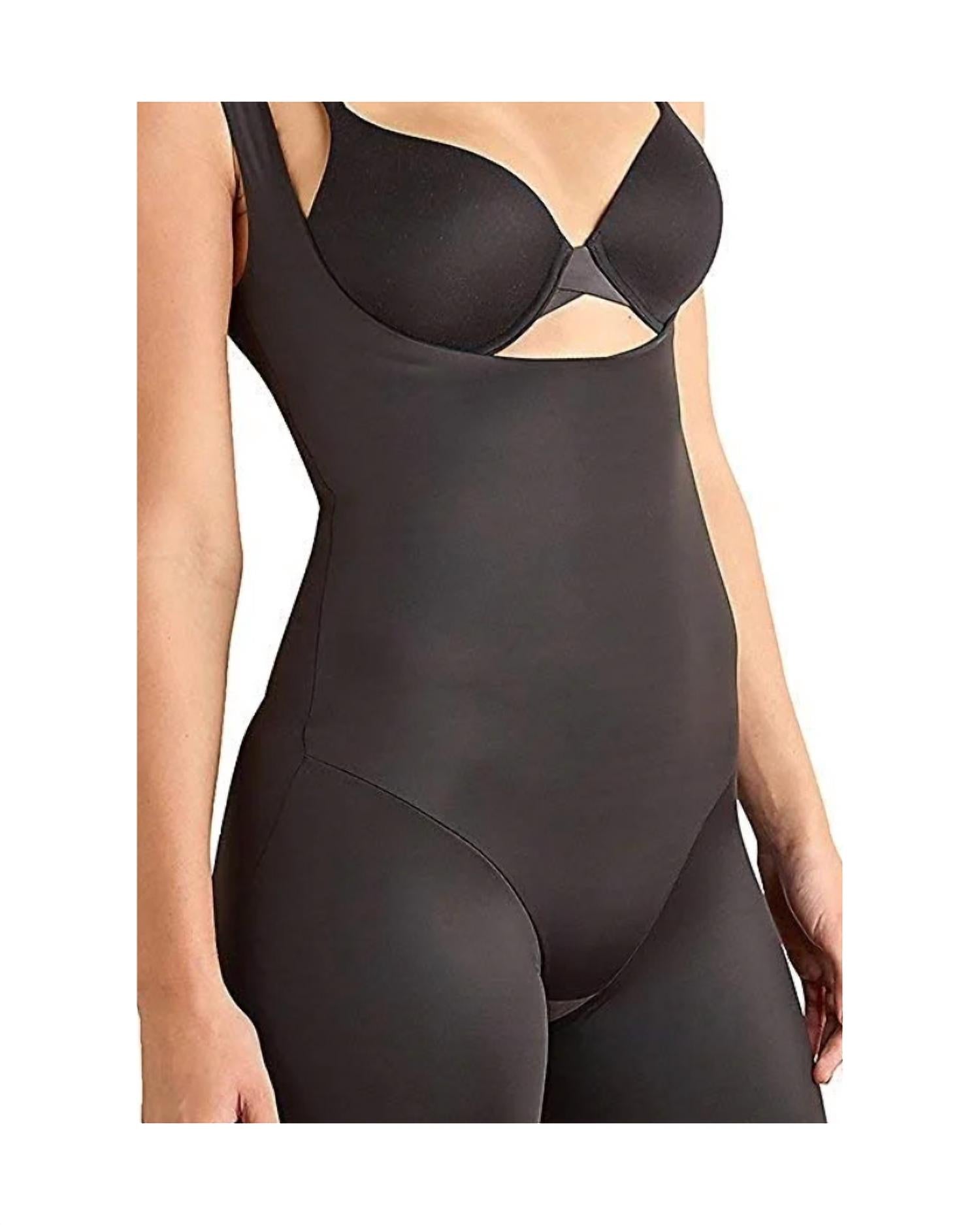 TC Fine Intimates Comfort Wyob Thigh Slimmer Shapewear With Back Magic in black - women's intimate - detail view