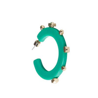 Smith & Co - Women's Solid Jewel Hoop Earrings
