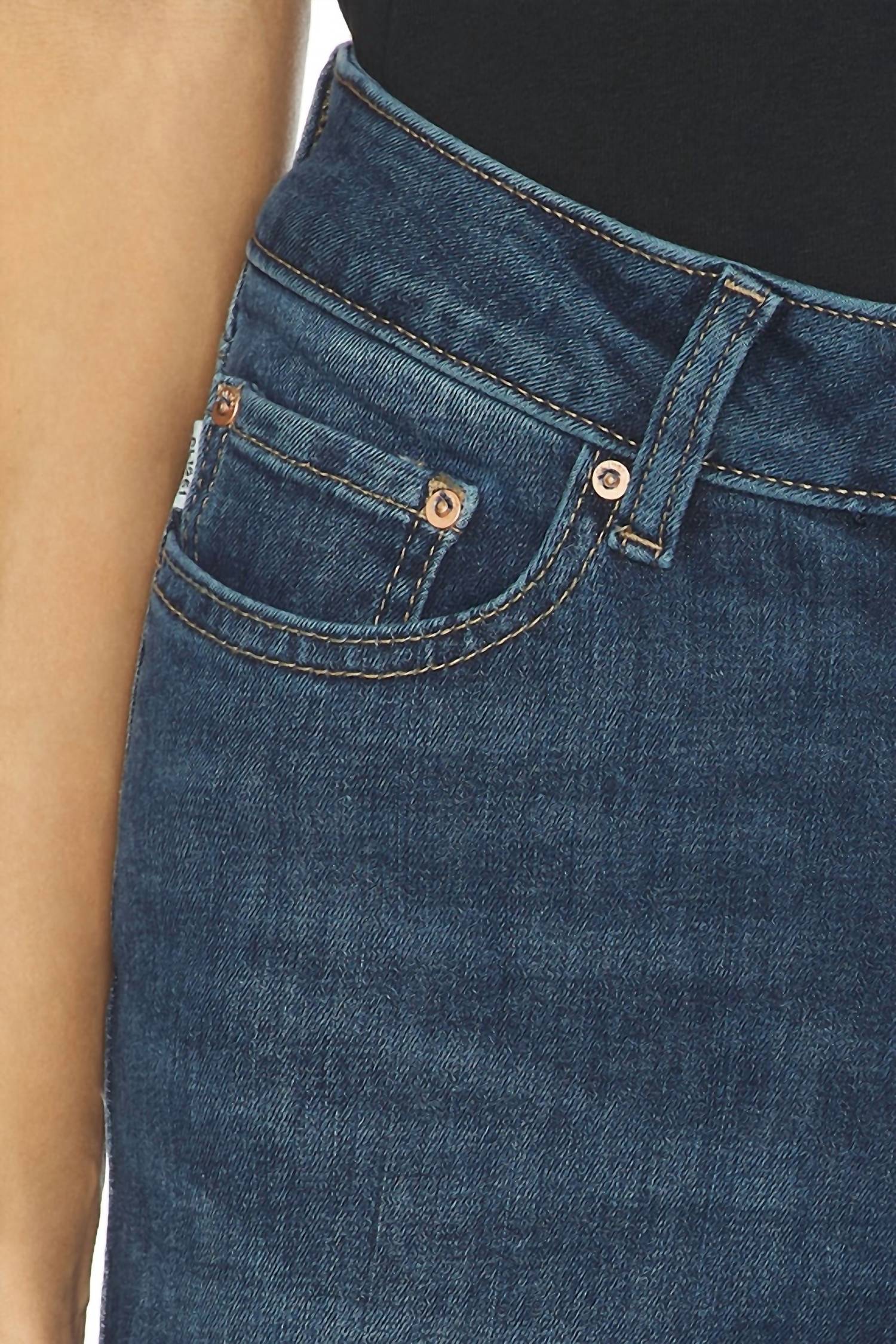 DL1961 - Women's Claira Contoured Instasculpt Straight Bootcut Jeans in blue - women's jeans - view 6