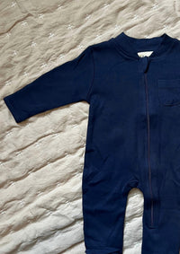 Melina & Me - Boy's Footed Zipper Romper
