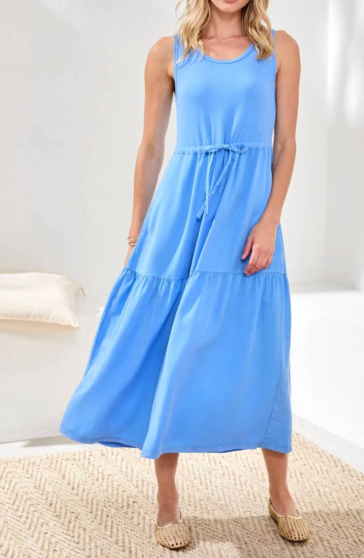 Tribal - Mixmedia Sleeveless Boatneck Dress