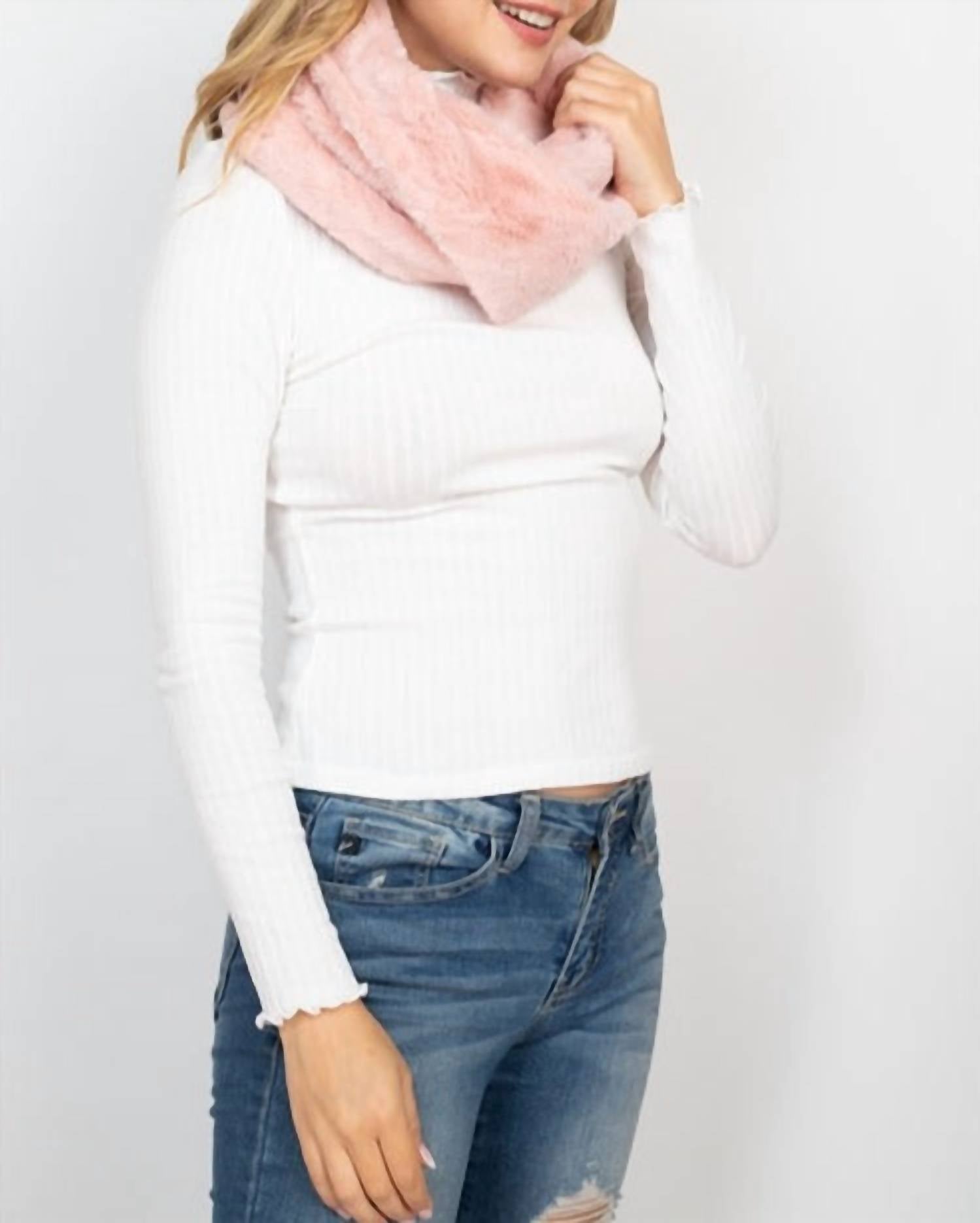 Riah Fashion - Women's Faux Fur Infinity Scarf