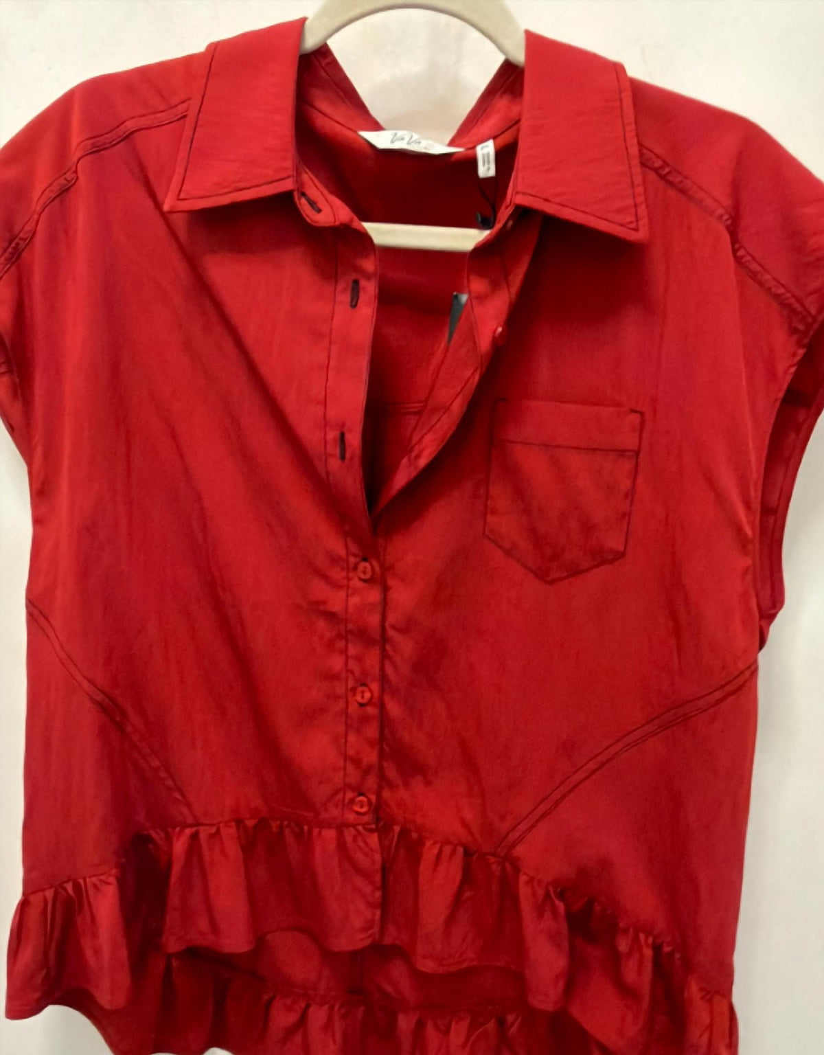 Vava - Women's Ruffle Stitch Detail Top
