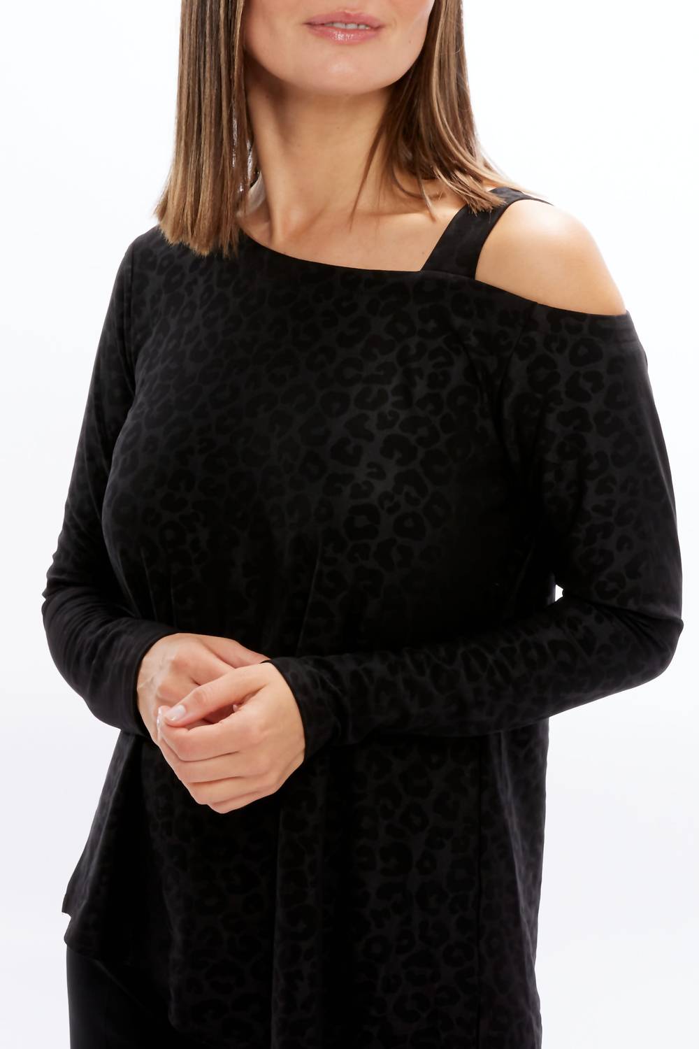 Sympli - One Shoulder Long Sleeve Top