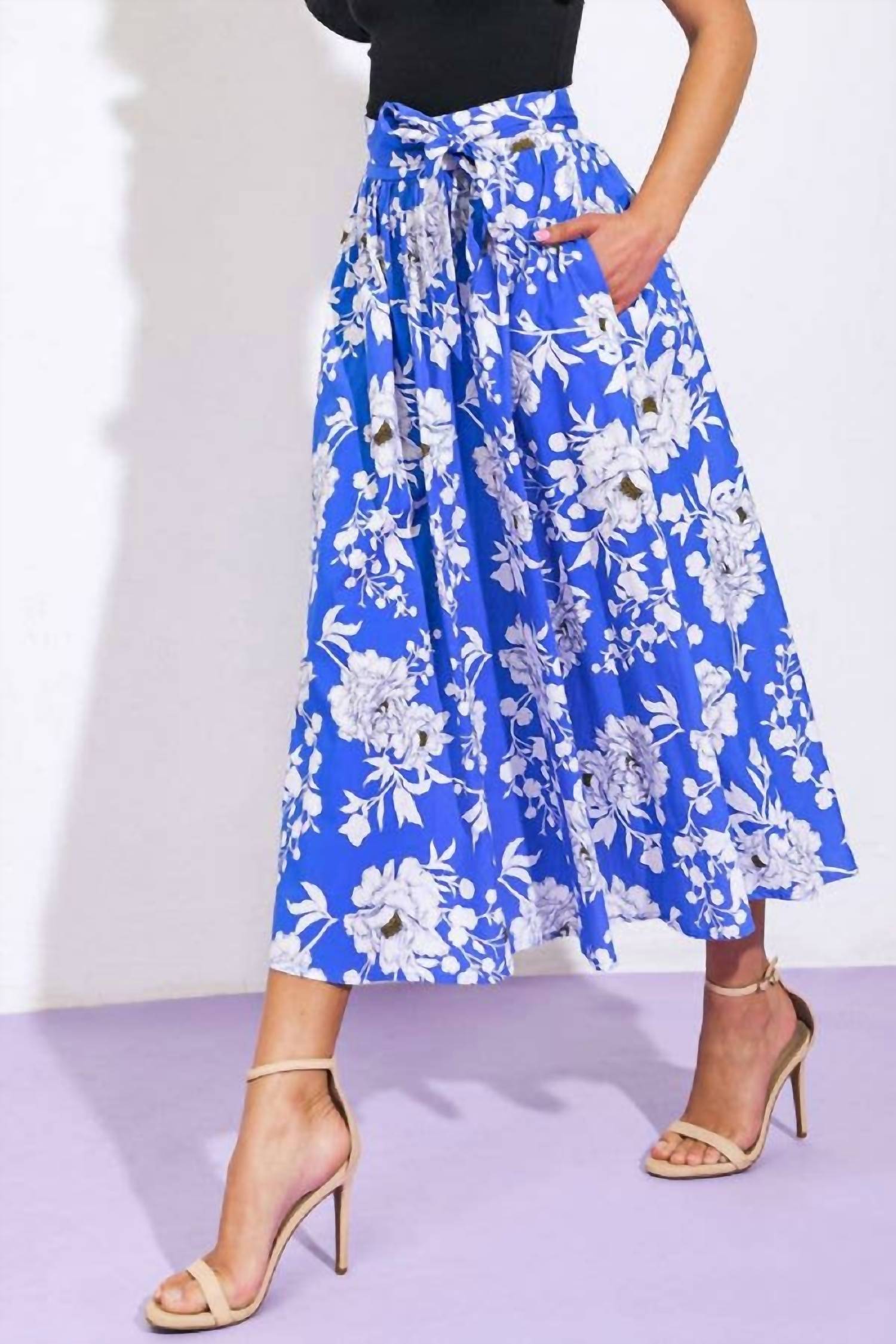 Flying Tomato - Printed Poplin Skirt