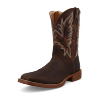 TWISTED X Men's Tech X Zip-side Rubber Sole Boot in tobacco adobe - men's boots - detail view