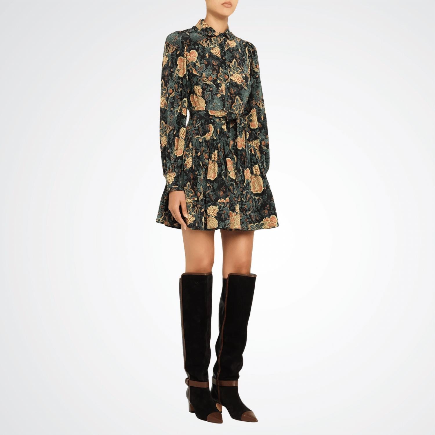 Ulla Johnson - Simona Silk Long Sleeve Mini Dress