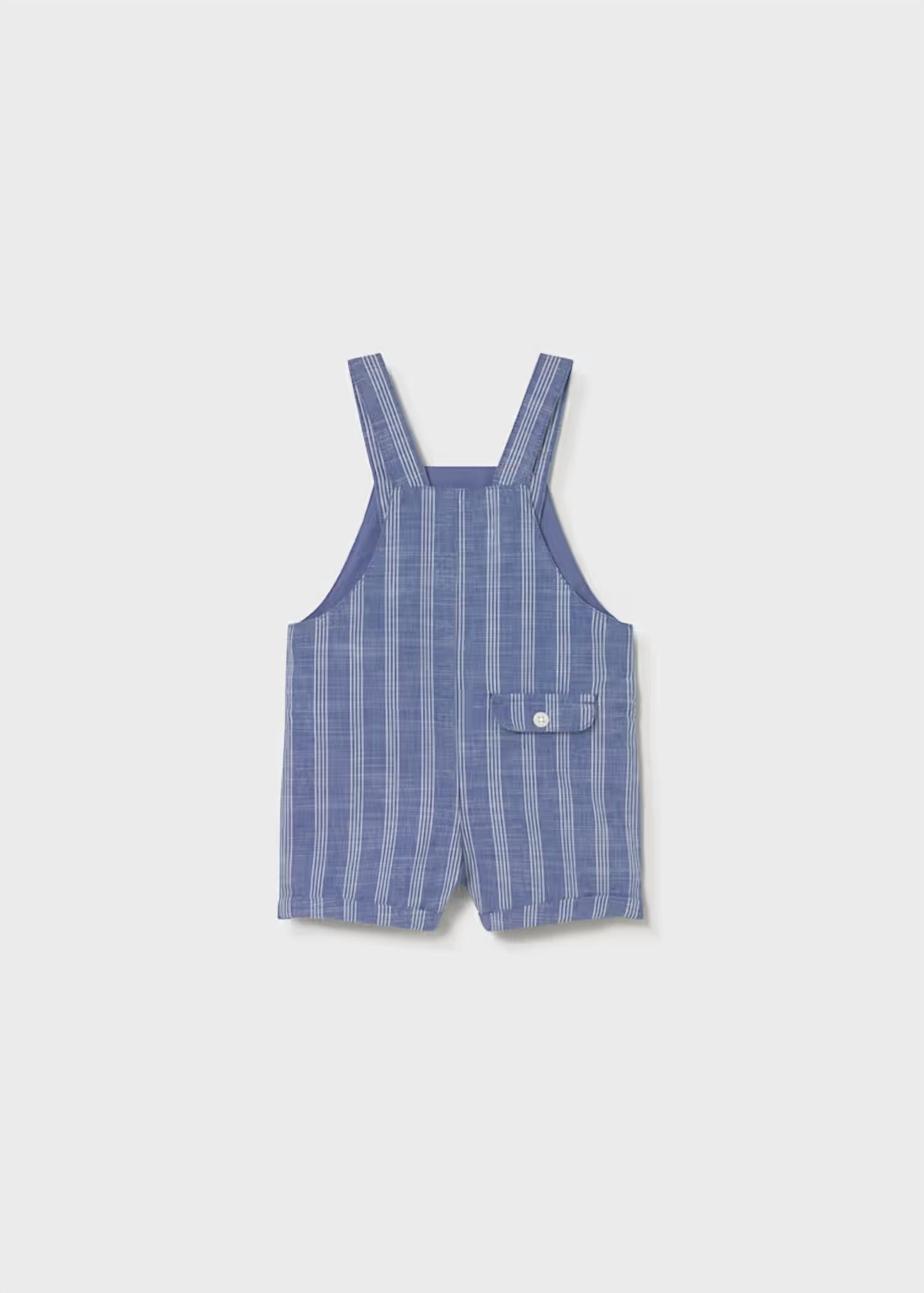 Mayoral - Boy's Linen Striped Dungaree