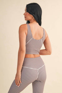 Kimberly C - Gingham Print Crop Top