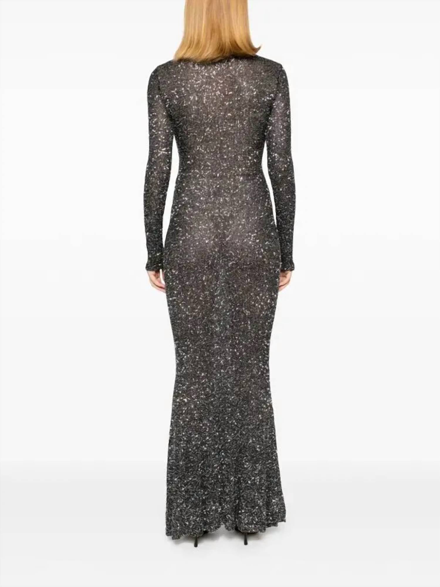 Balenciaga - Sparkled High Neck Maxi Dress