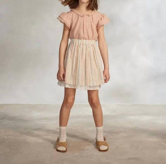 The Sunday Collective - Girls Candy Stripe Layered Skirt