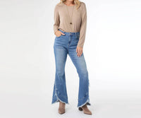 Coco + Carmen - Bambu Soft Flare Jeans with Crossover Fringe