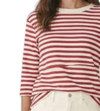 Majestic Filatures - Linen Knit Stripe Boatneck Sweater