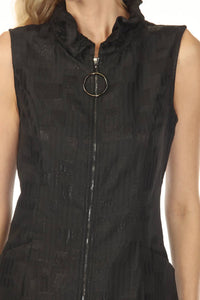 Joseph Ribkoff - Jacquard Zip Front Midi Dress