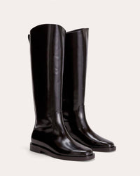 Everlane Women's Riding Patent Leather Knee-high Boots in black - women's shoe