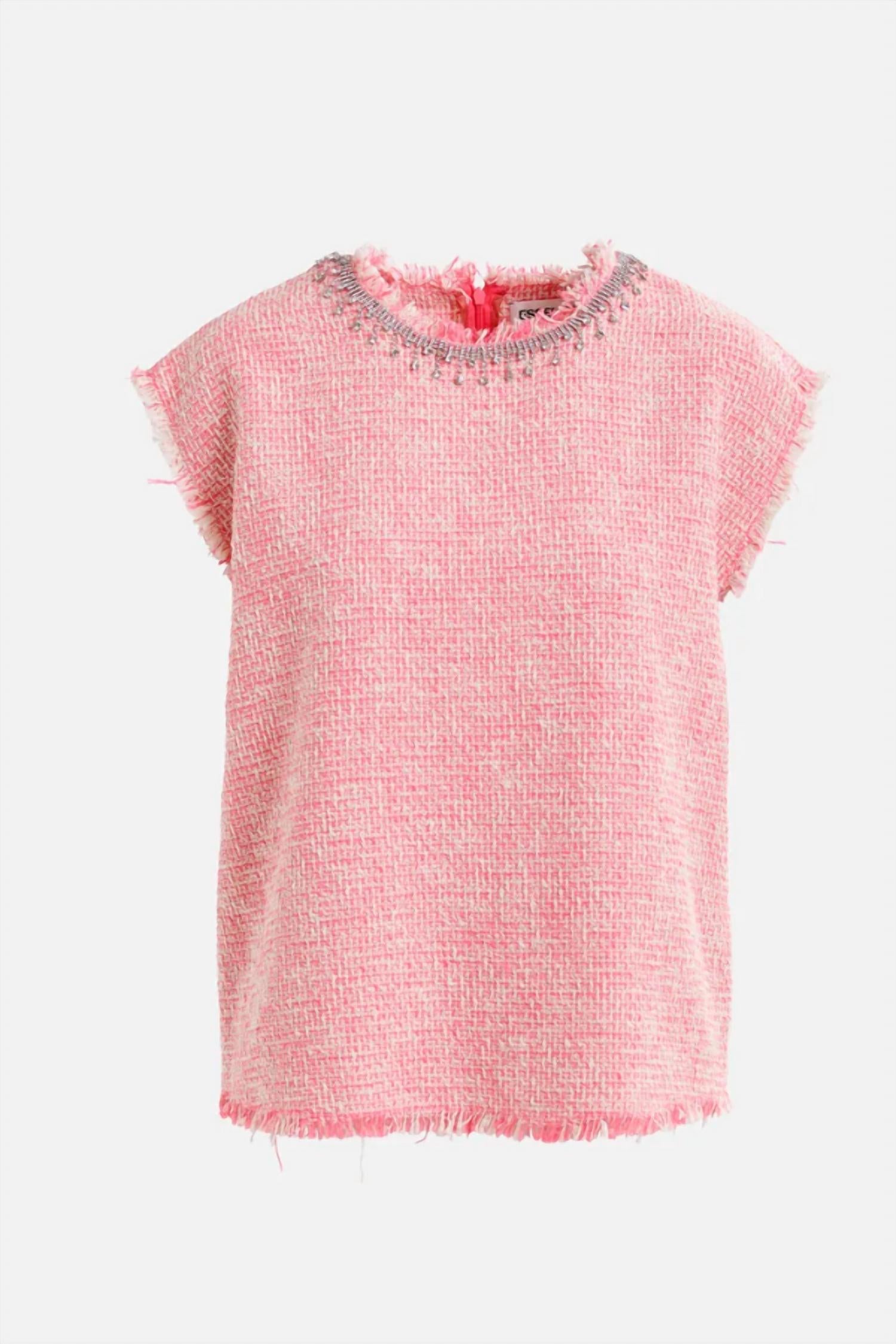 Essentiel Antwerp - Sleeveless Sequin Neckline Top