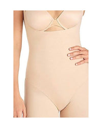 TC Fine Intimates Comfort Wyob Thigh Slimmer Shapewear With Back Magic in nude - women's intimate - detail view