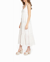 Nicole Miller - Embellished Eyelet Maxi Dress