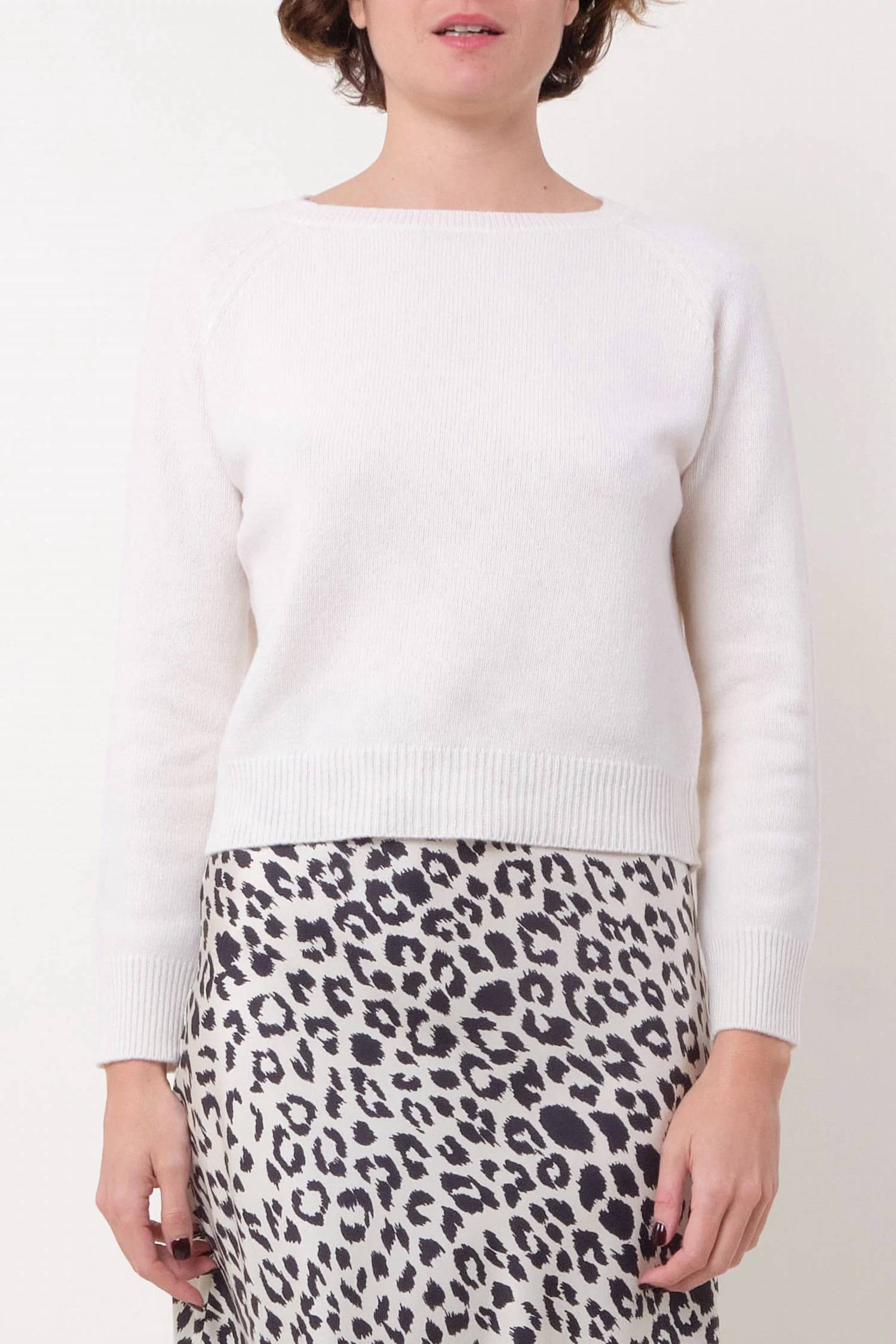 La Prestic Ouiston - Ras Du Cou Panthere Fitted Crewneck Elbow Patch Sweater