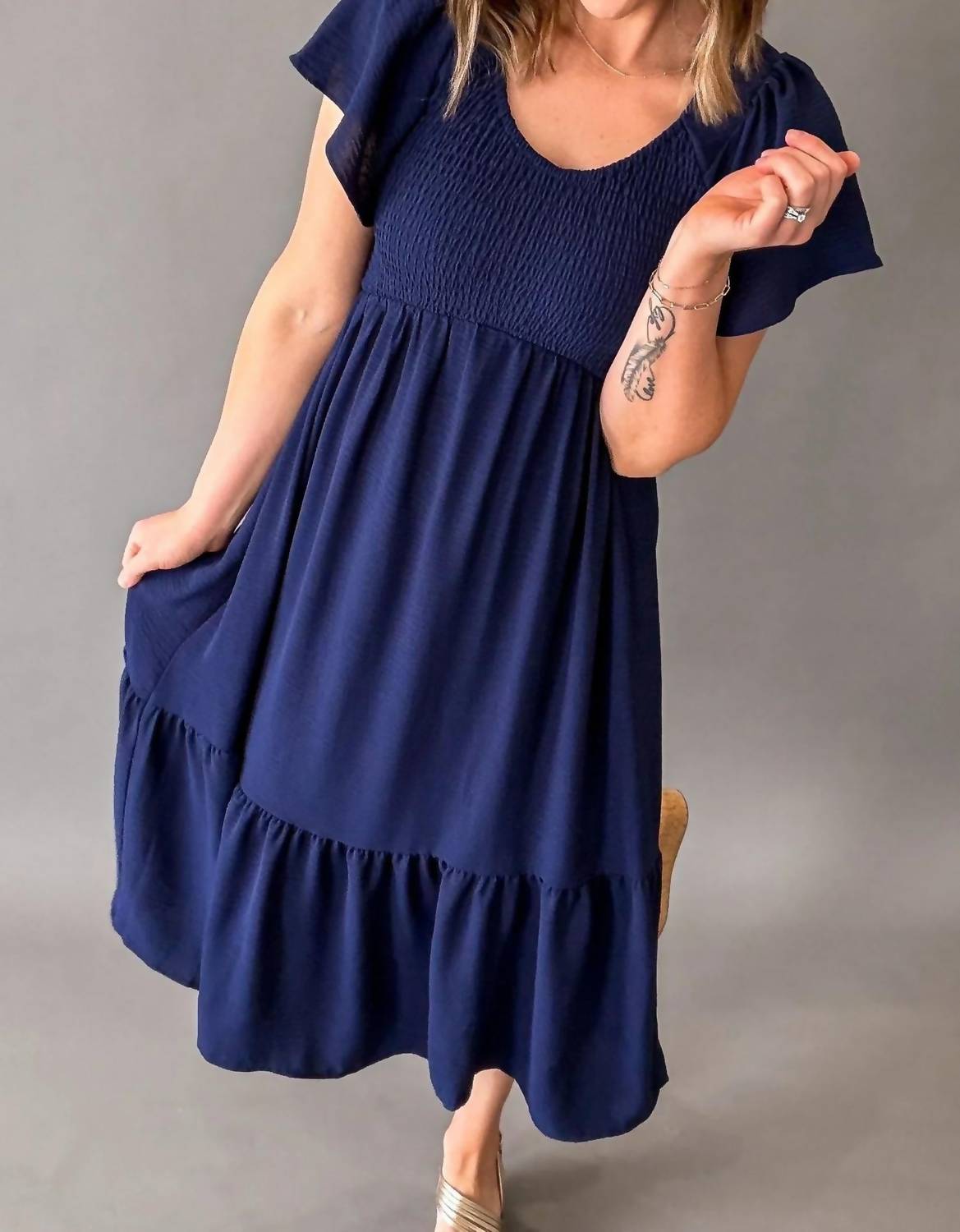 Mikarose - Smocked Midi Dress