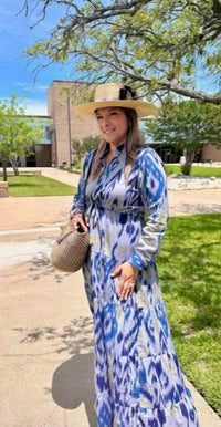 Guadalupe Design - Rambagh Ikat Kal Love-notes Maxi Dress