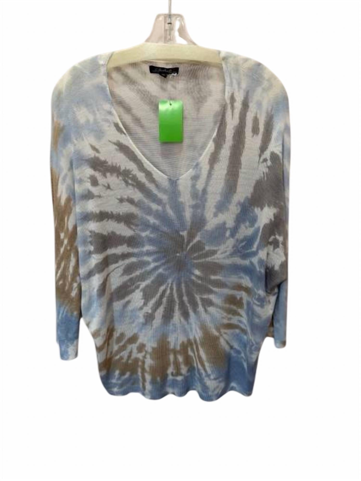 CHARLIE B Women V-Neck Dolman Sleeve Pull-on Sweater in tye dye - women's sweater