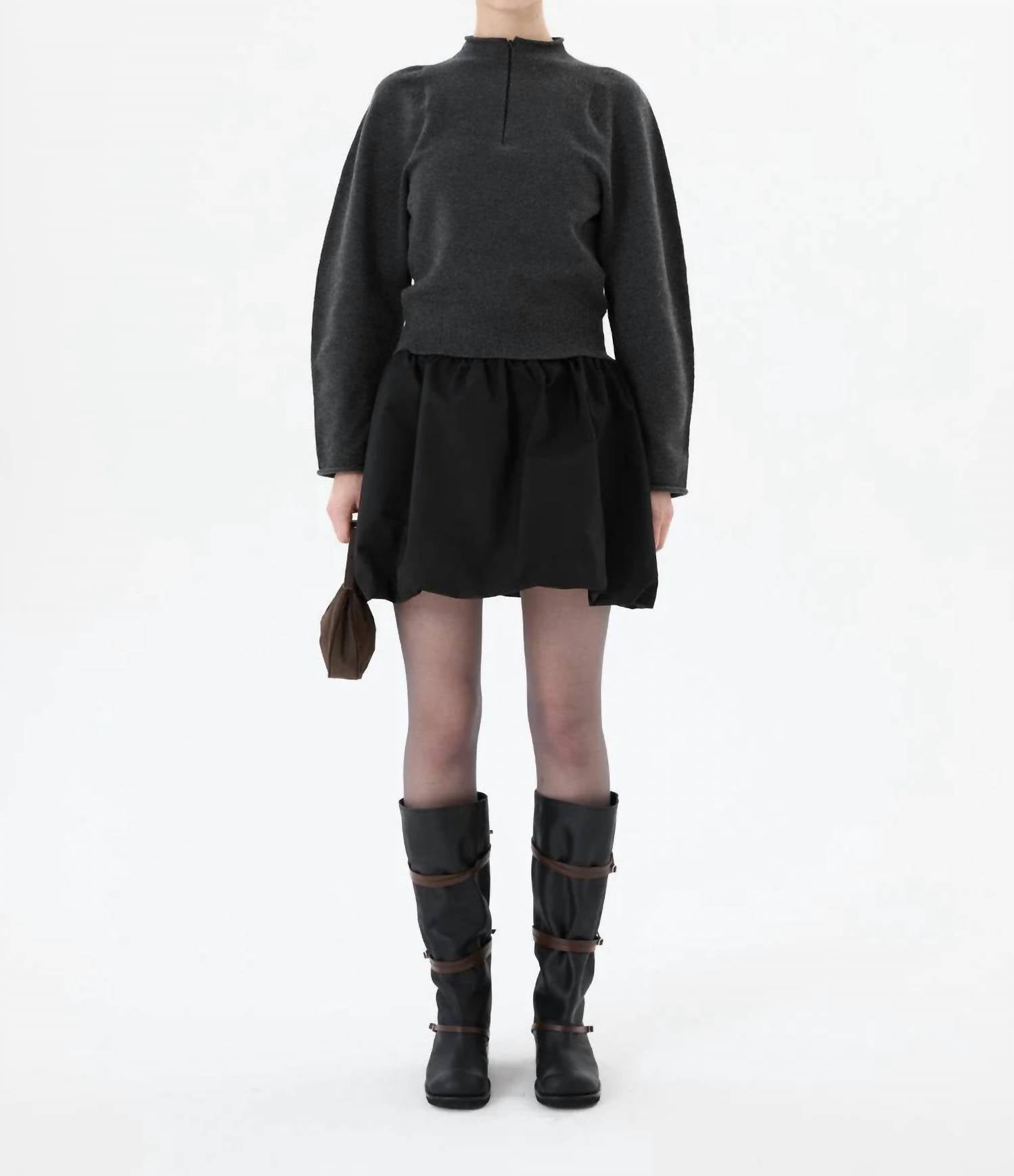 Shop Amomento - Taffeta Shirring Mini Skirt & Top