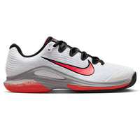 NIKE Women's Zoom Vapor 12 Hard Court Premium Tennis Shoes in white hot lava wolf grey - women's shoe