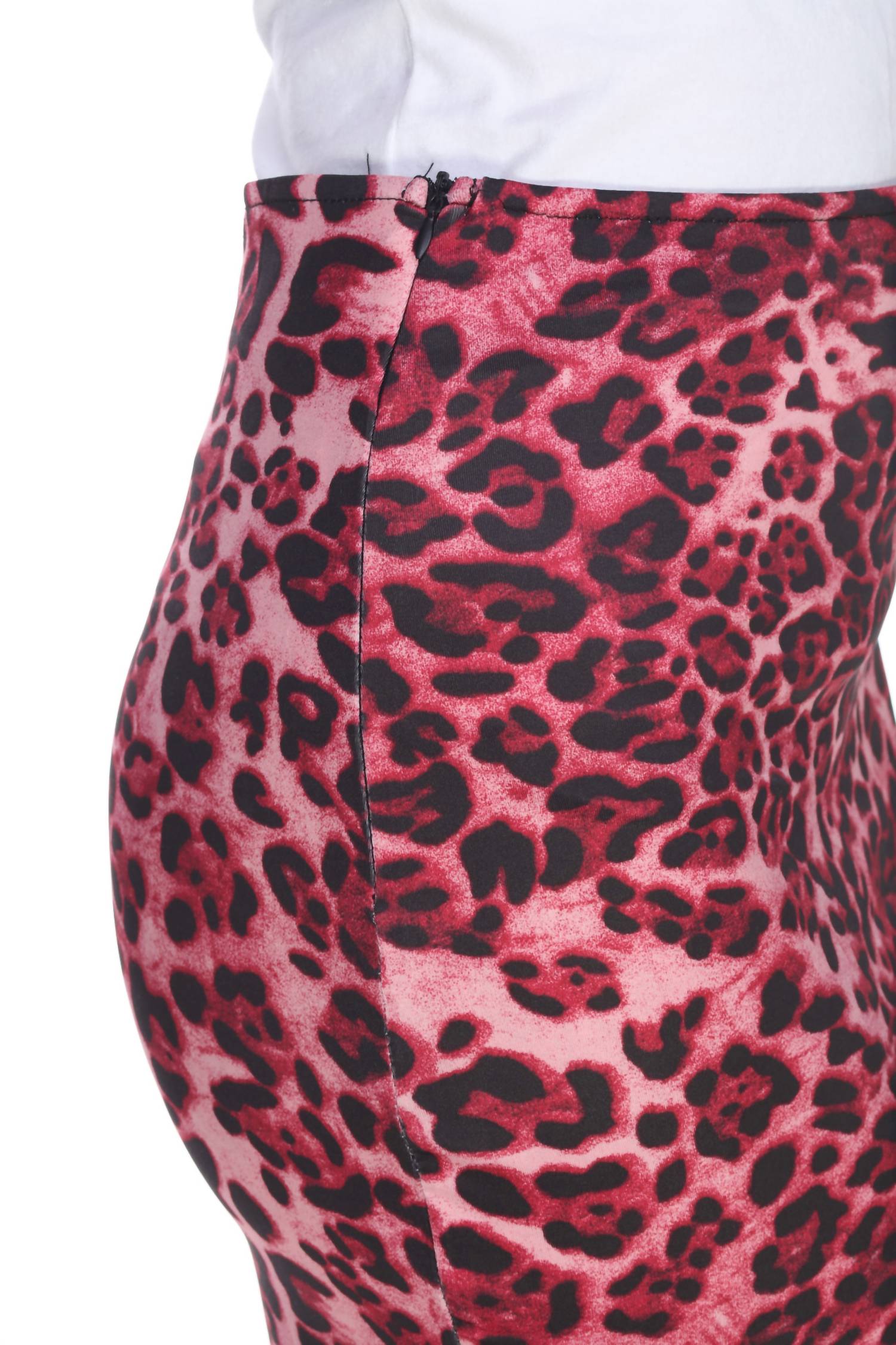 White Mark - Cheetah Print Pencil Skirt