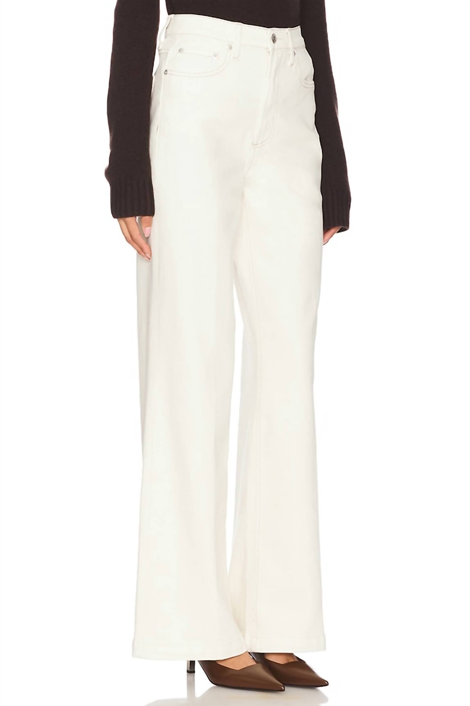 PISTOLA Lana High Rise Wide Leg Jeans in ecru - women's pants - view 5