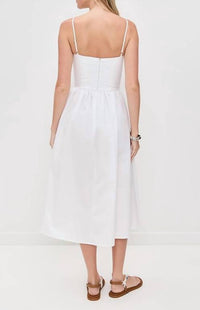 Le Bop Paige Bustier Midi Dress in white - women's dress - detail view