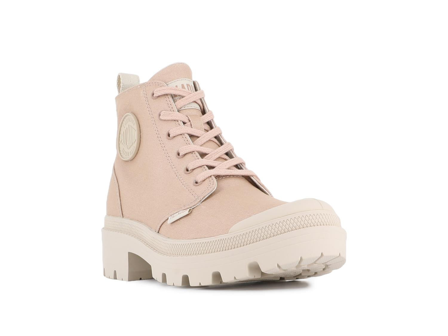 Palladium Women's Pallabase Leather Boots in nude dust - women's shoe - alternate view