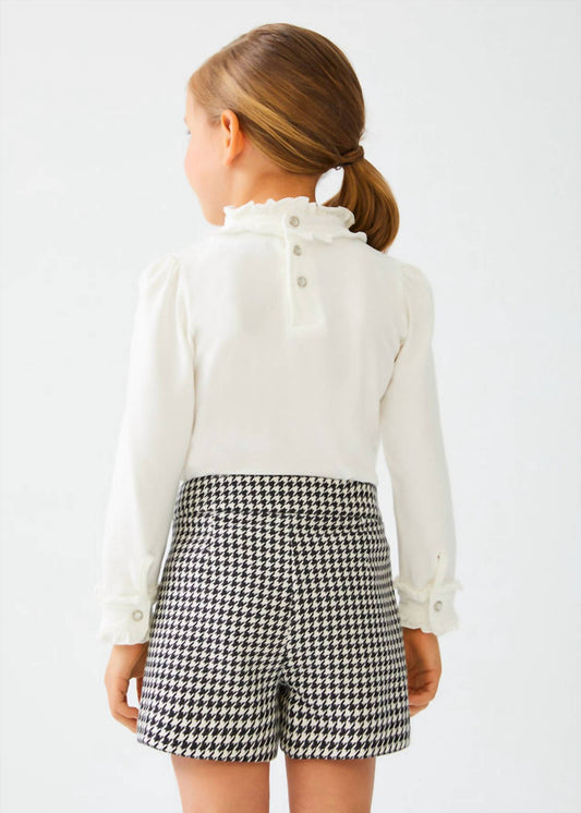 Abel & Lula - Metallic Houndstooth Shorts