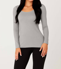 Angel Apparel - Long Sleeve Scoop Neck Top