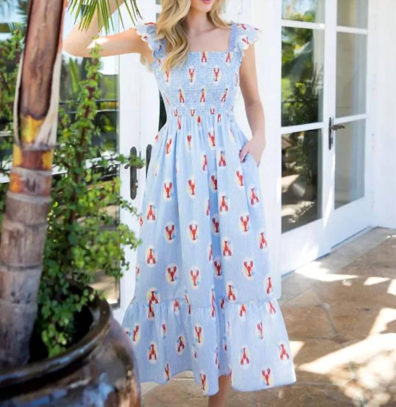 Thml - Lobster Smocked Dress