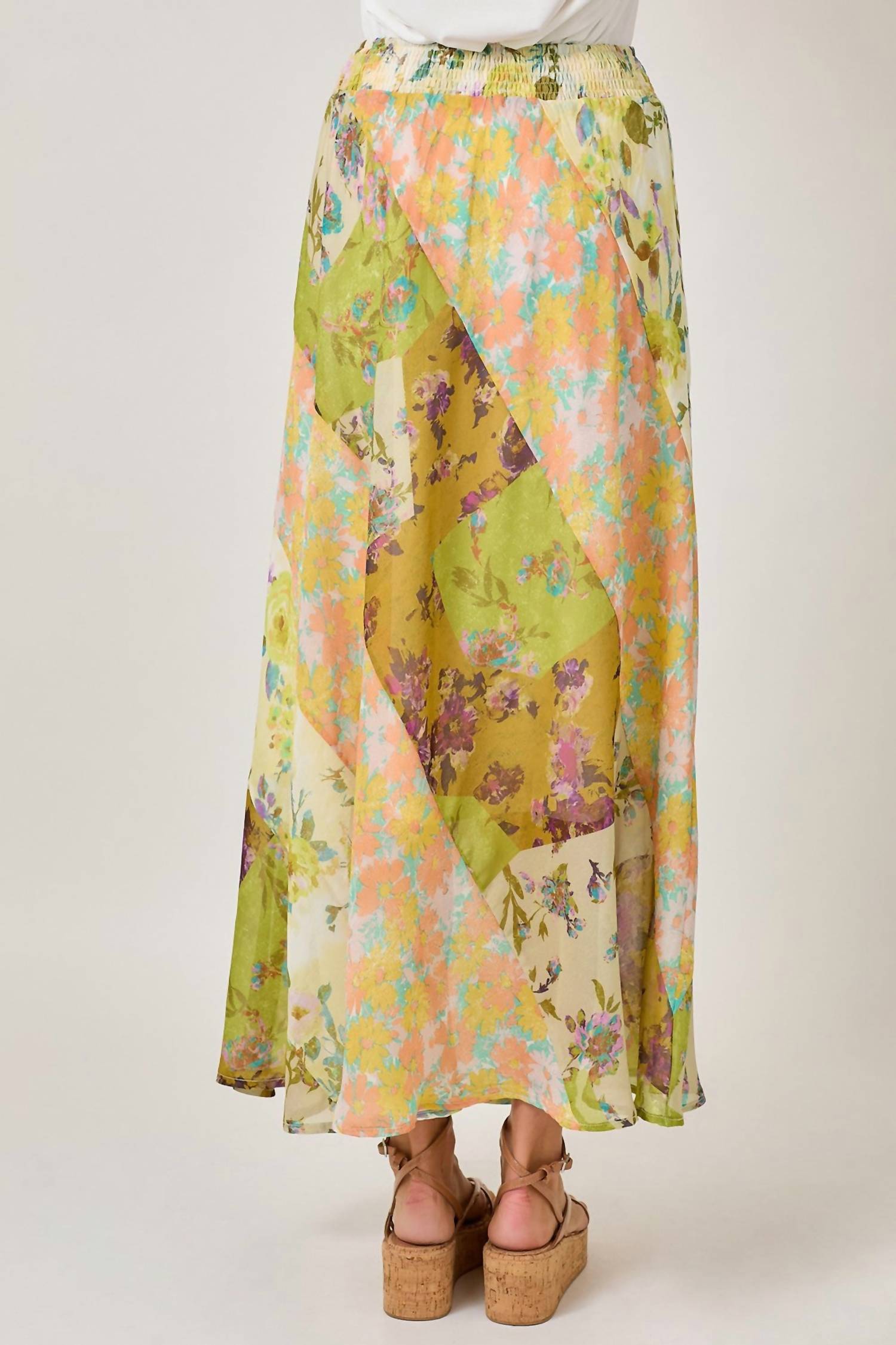 Mystree - Floral Mix Print Maxi Skirt