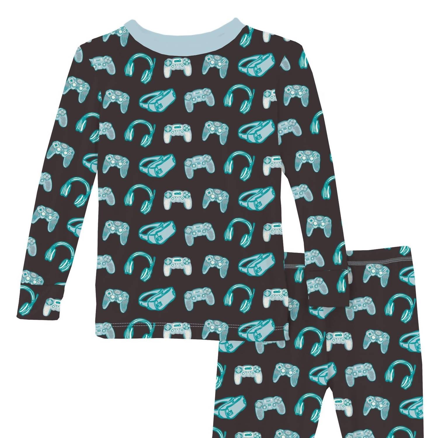 Kickee - Boys Long Sleeve Pajama Set