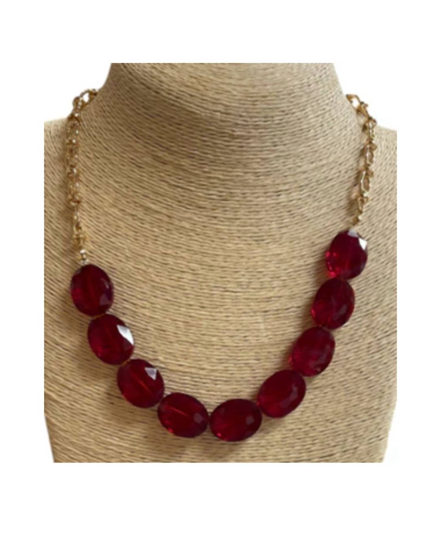 All That Glitterz - Women's Crystal Beaded Chain Necklace