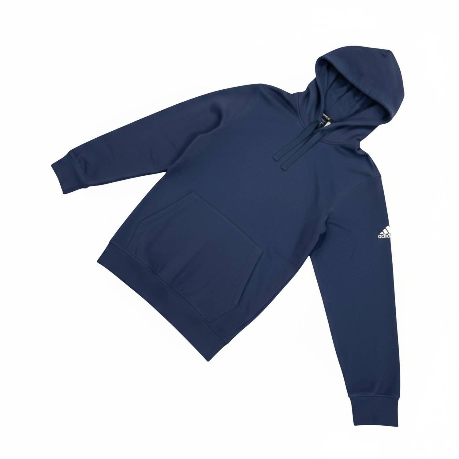 adidas Men's Long Sleeve Fleece Hoodie in navy - men's shirt - view 4