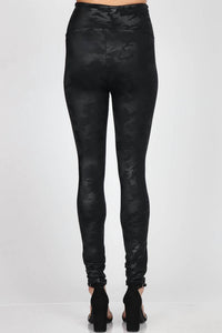 M.Rena - Women's Camo Print Leatherette Legging