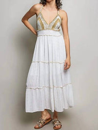 Pol - Women's Grecian Goddess Maxi Dress