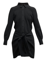 Cinq A Sept - Crepe Gaby Wrap Skirt Shirt Dress