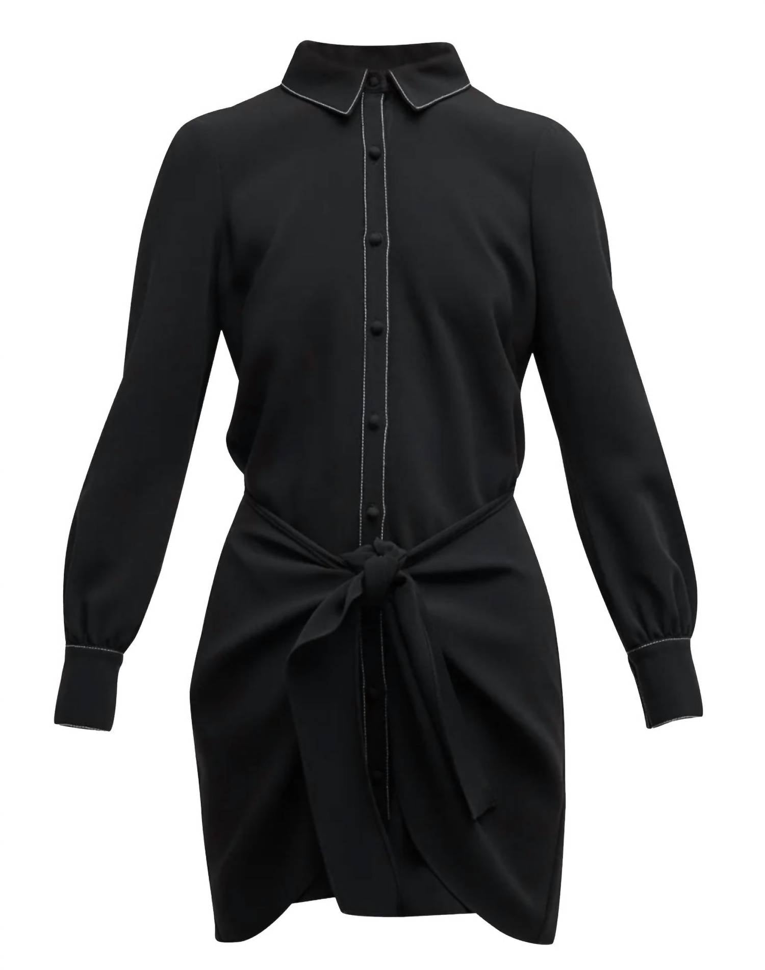 Cinq A Sept - Crepe Gaby Wrap Skirt Shirt Dress