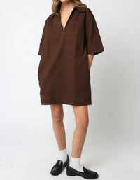 Olivaceous - Lily Pocket Mini Dress