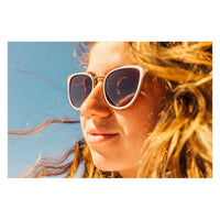 Sunski Women's Catalina Cats Eye Sunglasses in ivory amber - women's accessory - view 8