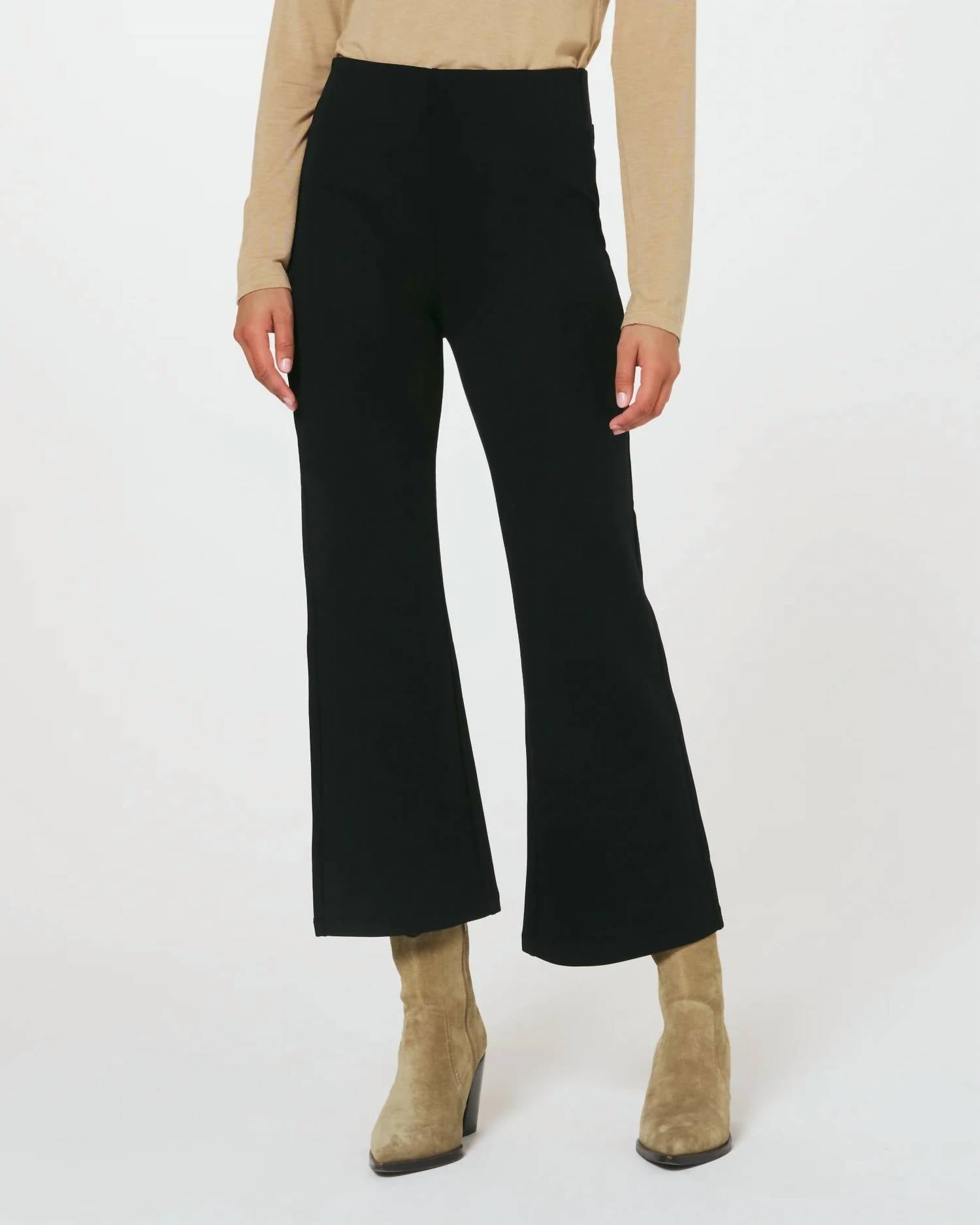 7Diamonds Nyla Cropped Trouser in black - women's pants - detail view